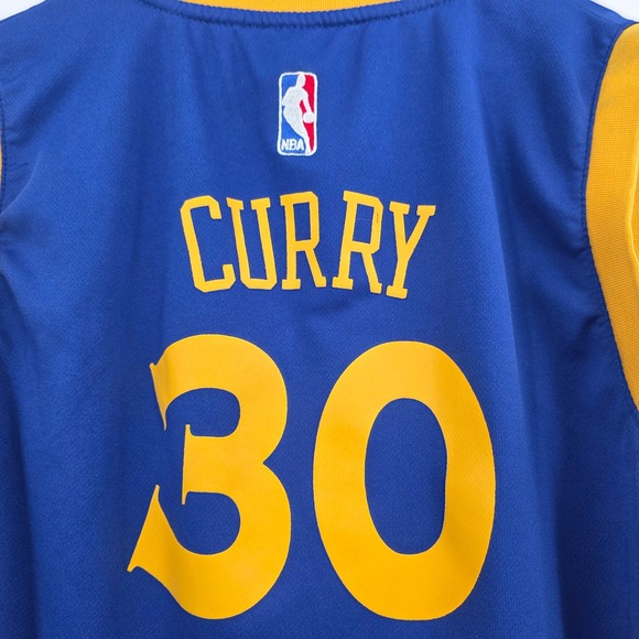 ADIDAS STEPH CURRY GOLDEN STATE WARRIORS JERSEY YOUTH LARGE 14-16 BLUE NBA 30 - Picture 6 of 12